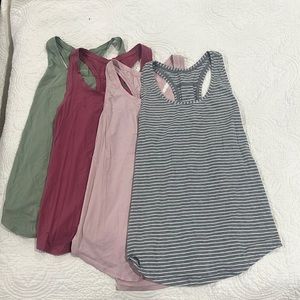 Lot of four Lululemon love tanks size 4